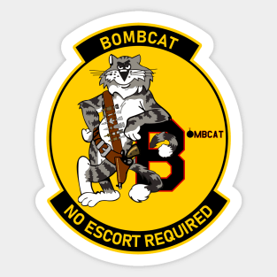 F-14 Tomcat - Bombcat - No Escort Required - Clean Style Sticker